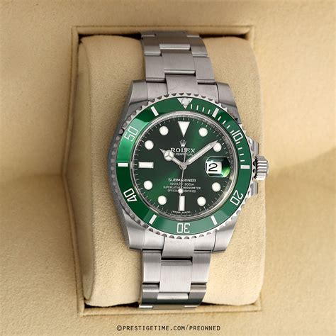 rolex submariner hulk pre owned|rolex hulk 2020 prices.